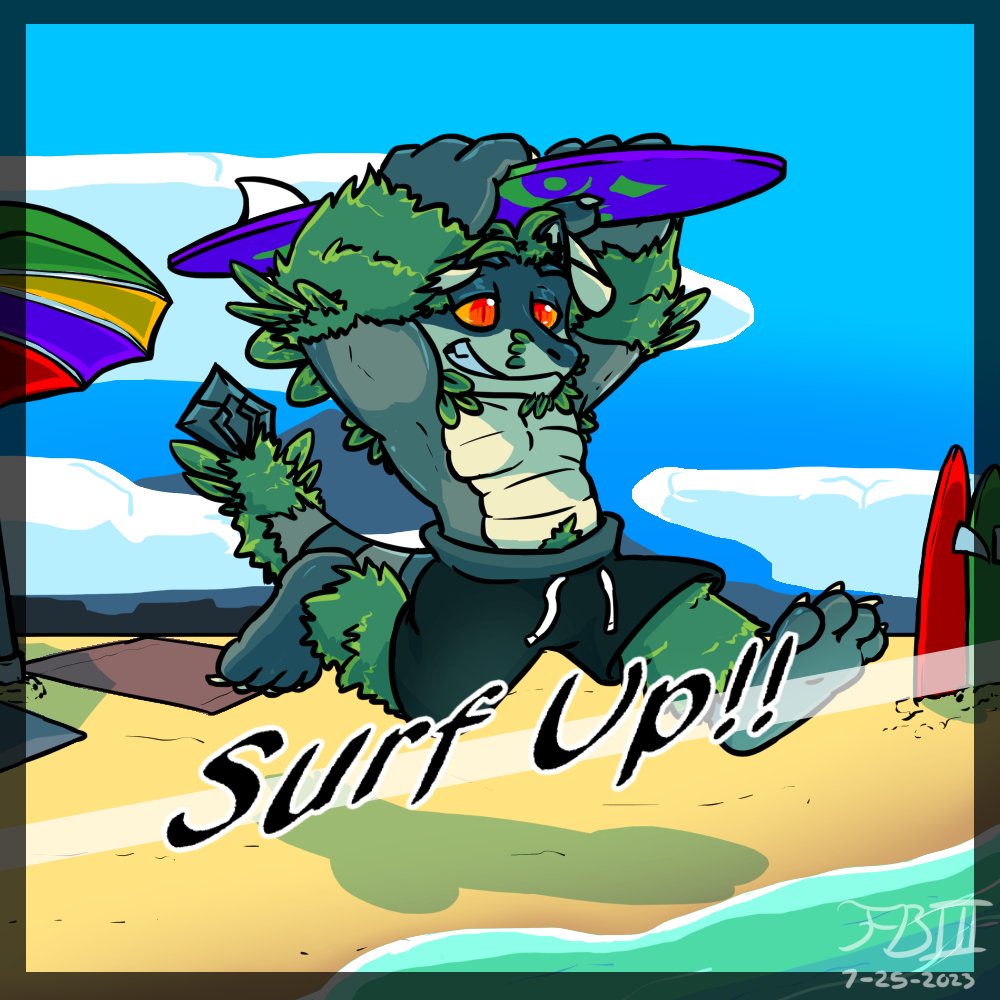 ADrakoon's tweet photo. Lets go to the beach and catch some waves!~
Its hot and we all should be enjoying the water every once in a while.
#summer #surf #furryArt https://t.co/kuAibqZSWp