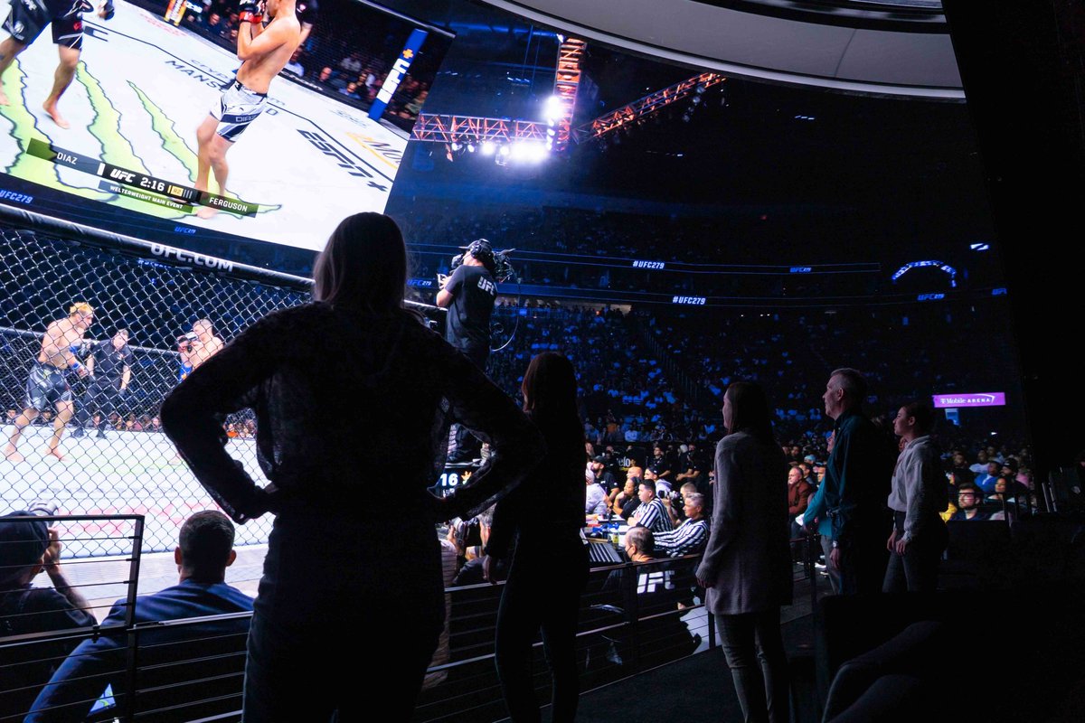 Get cage-side, only at Cosm. ⚡️

Marking Cosm’s second professional sports league partnership this year, electrifying, live PPV @UFC events are coming to our venues in Shared Reality at <a href="/hollywoodparkca/">Hollywood Park CA</a> and @grandscapetx.