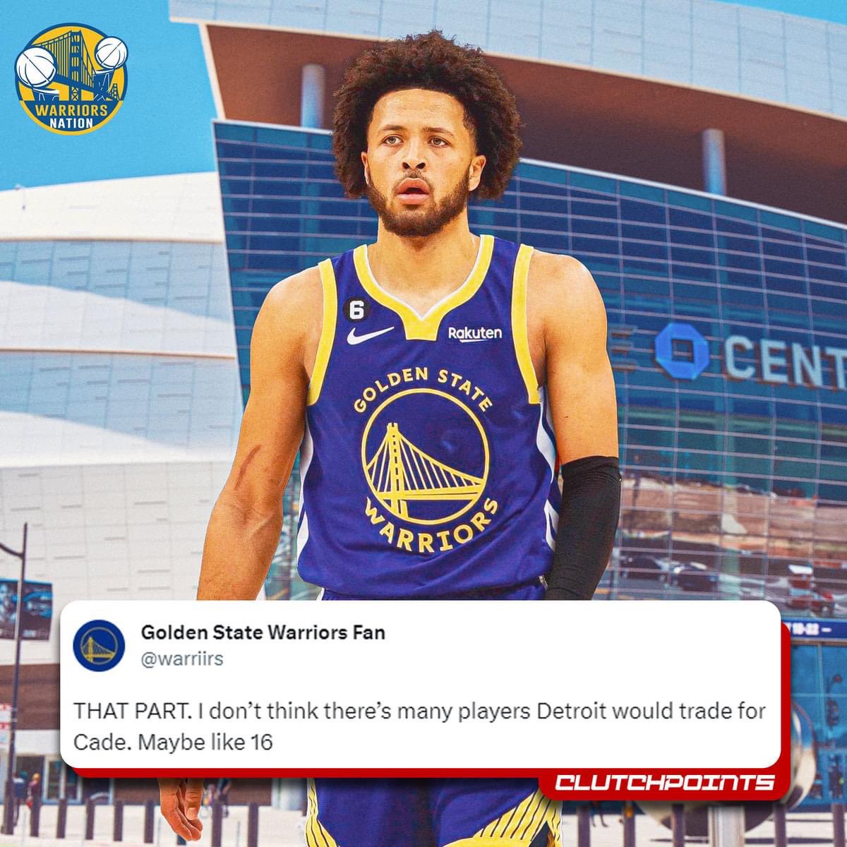 cadeismvp's tweet photo. warrior fans delusional they don’t have enough to get Cunningham https://t.co/7HxHsNYps0