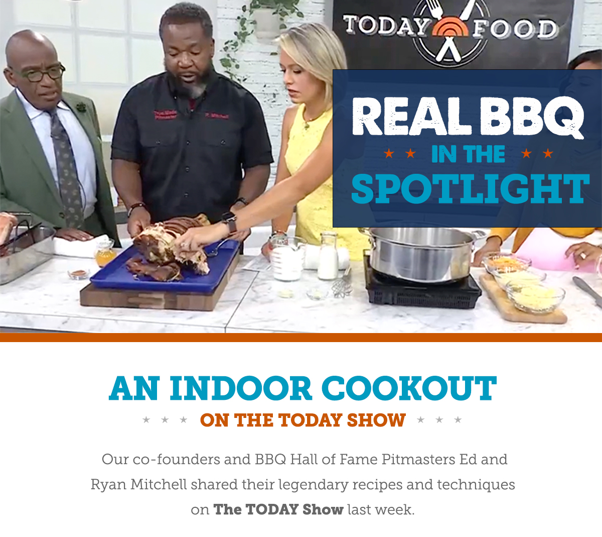 Pitmaster Secrets for an indoor cookout - learn how to make Mama Mitchell's oven-cooked pork shoulder and Sheri's Smoked Mac &amp; Cheese #BBQ #Pitmaster #EdMitchell #TrueMadeFoods #EatTrue - mailchi.mp/698f5f734d9a/p…