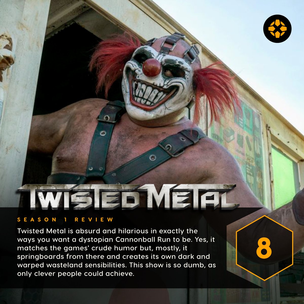 Though overloaded with jokes at times, Twisted Metal is a miraculously enjoyable blend of comedy, violence, and thoughtfulness. Our review: bit.ly/43QA6ms