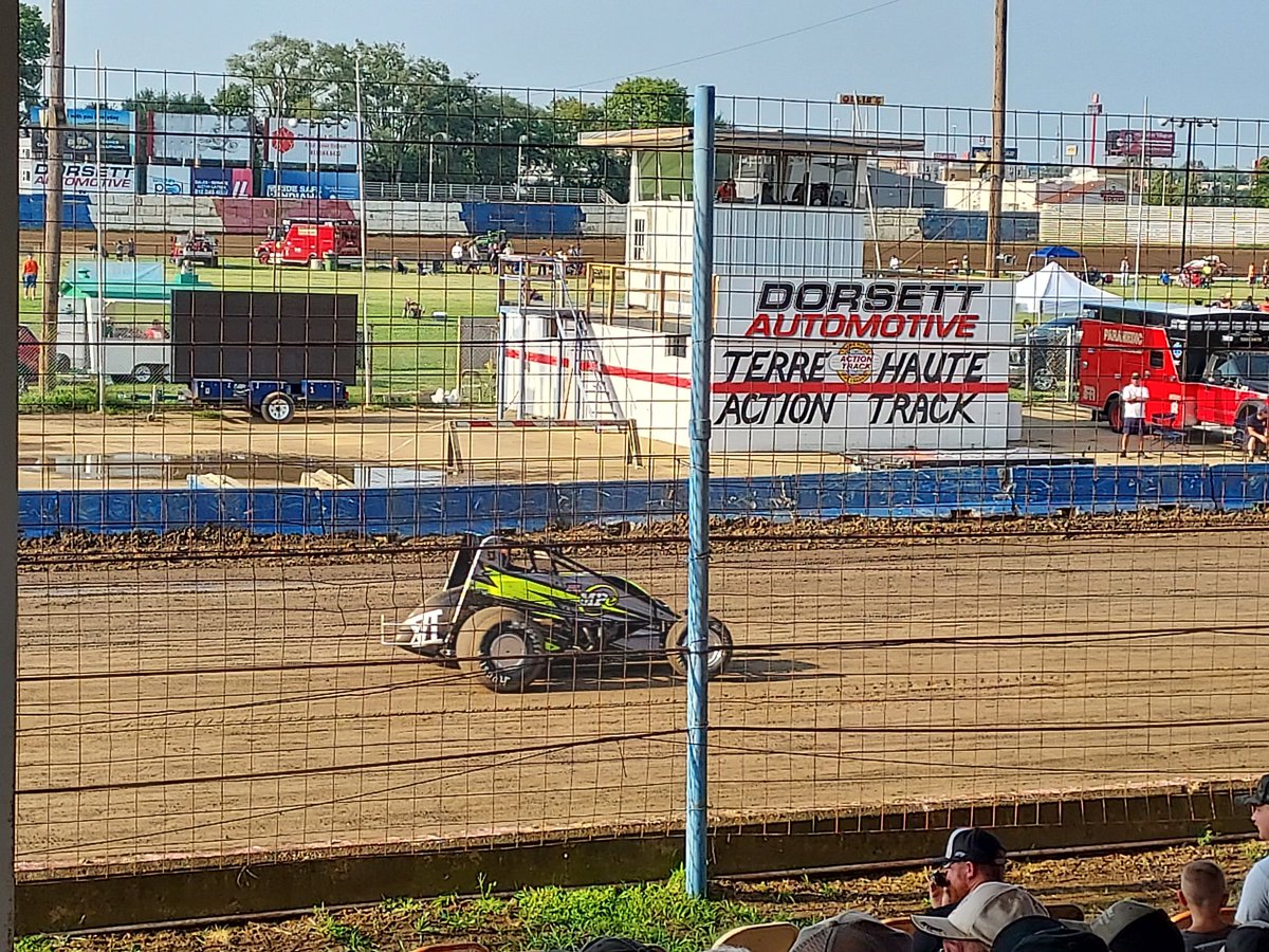 Getting ready to tackle the big half mile at the Terre Haute Action Track in night five of ISW23.