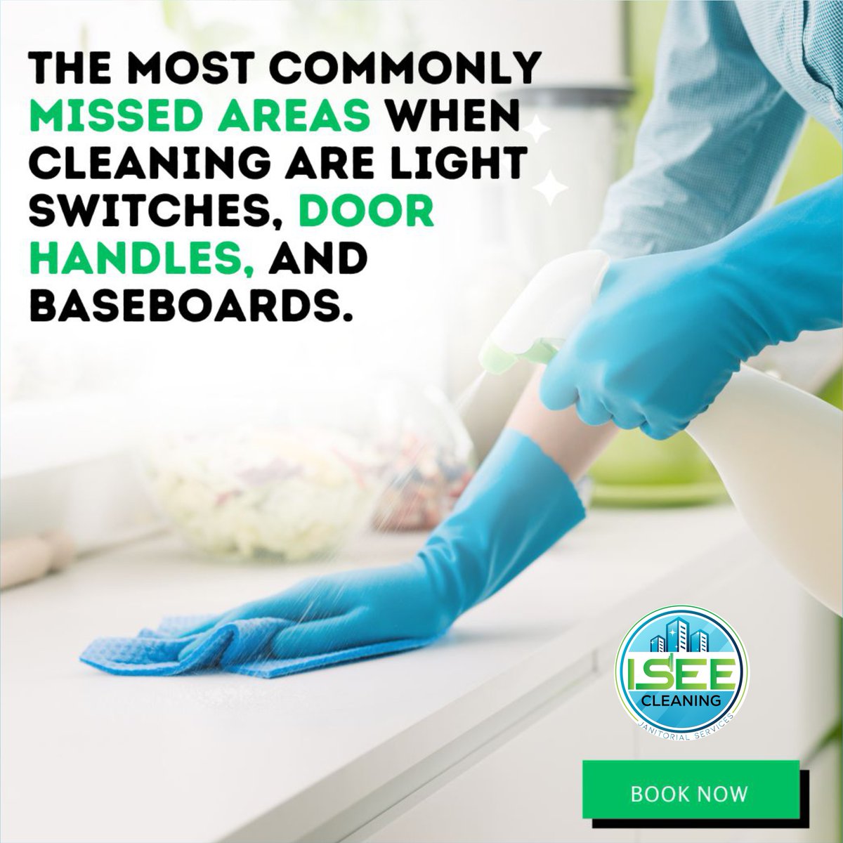 iseecleaning's tweet photo. According to professional cleaners, the most commonly missed areas when cleaning are light switches, door handles, and baseboards.
---
📱 +1 918-508-9899

#SpotlessHome #ResidentialCleaning #HomeCleaningService #SparklingClean #CleanSpaceMagic #SpotlessSanctuary https://t.co/h1soHhWhqg