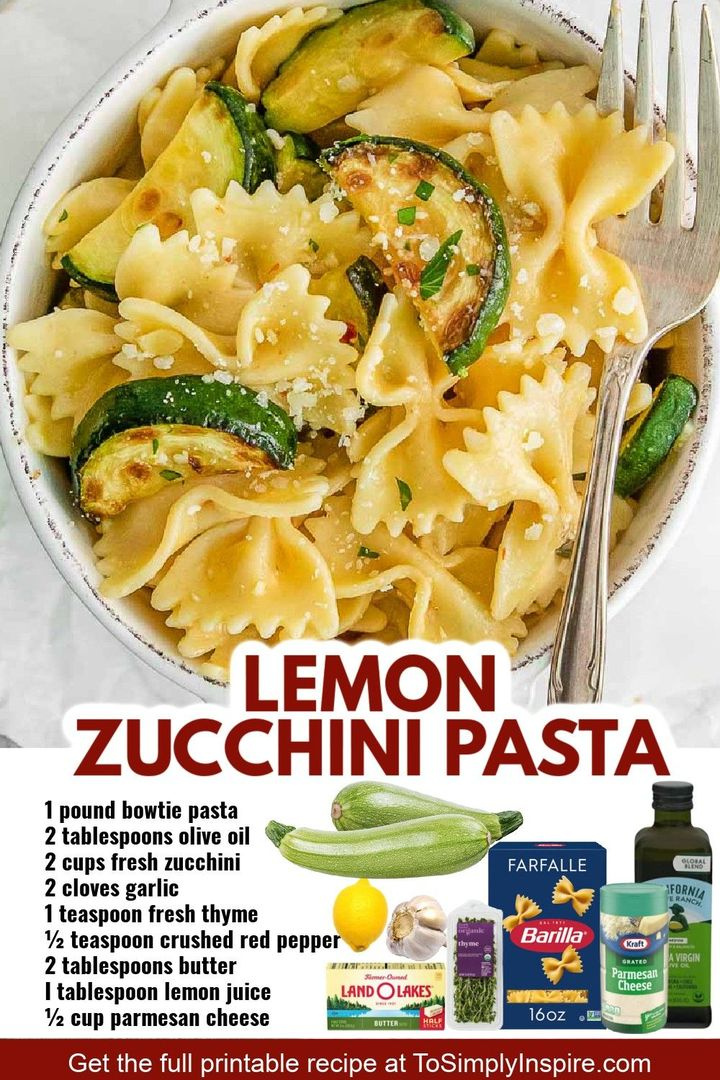 RECIPE: tosimplyinspire.com/lemon-zucchini…
This light and fresh Lemon Zucchini Pasta is a deliciously easy meal or side dish that's loaded with flavor from seared zucchini, parmesan cheese and garlic tossed in buttery lemon sauce! Plus it's ready in less than 30 minutes!