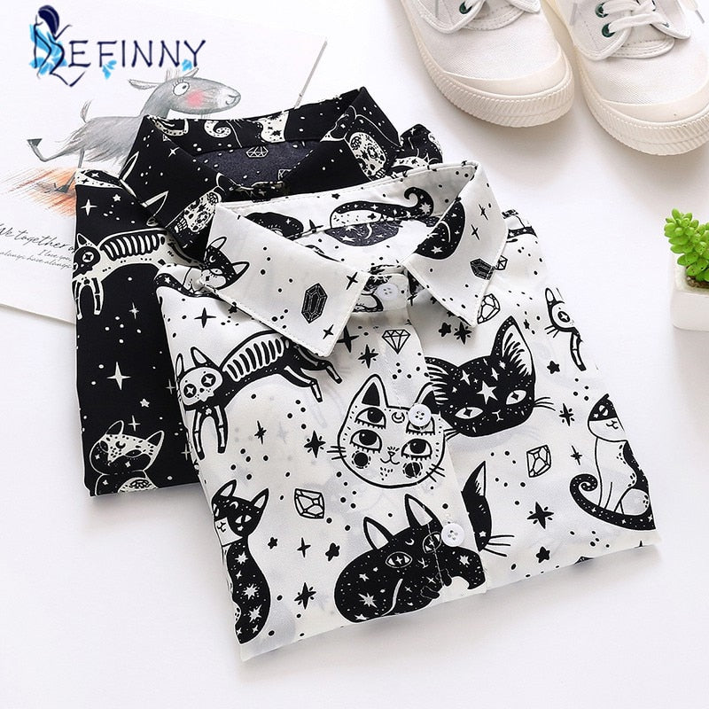 Women Shirt Cat Pattern Printed Personality Tops and Blouses Fashion Office Lady Long Sleeve Clothes White Black 👇
SPECIFICATIONSThickness: LightweightStyle: CasualSleeve Style: RegularSleeve Length(c... postdolphin.com/t/L7WGG