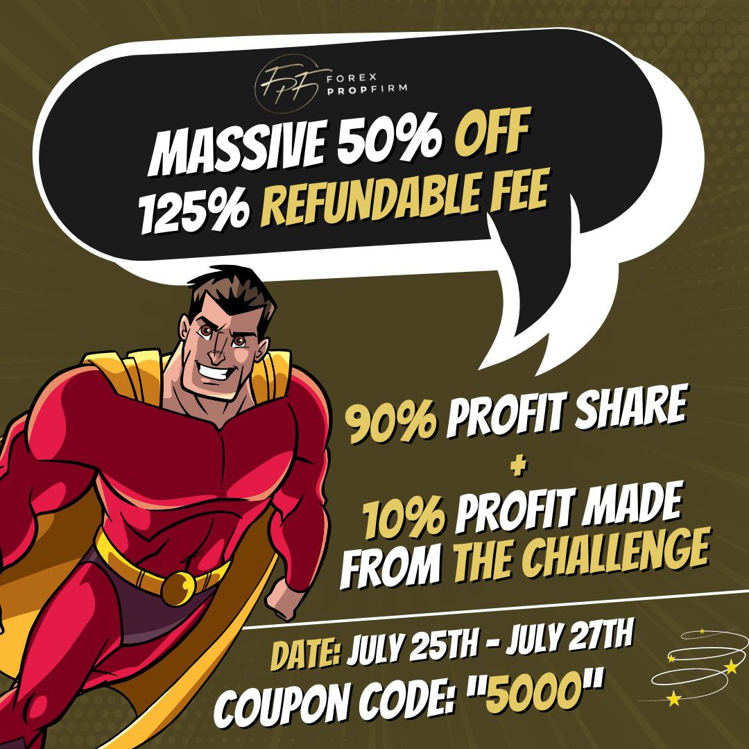fpfdotcom's tweet photo. ENDING SOON!
🔥 Get 50% OFF ALL MODELS 🔥
PLUS, enjoy a 125% REFUNDABLE FEE, a 90% PROFIT SPLIT, and an additional 10% PROFIT MADE DURING THE CHALLENGE! 💸💼
Hurry, limited-time offer! Use code "5000" at checkout. 🚀📈
.
.
.
#Trading #Promo #Discount #Offer #Refundable #fpf https://t.co/43tqdUzj44