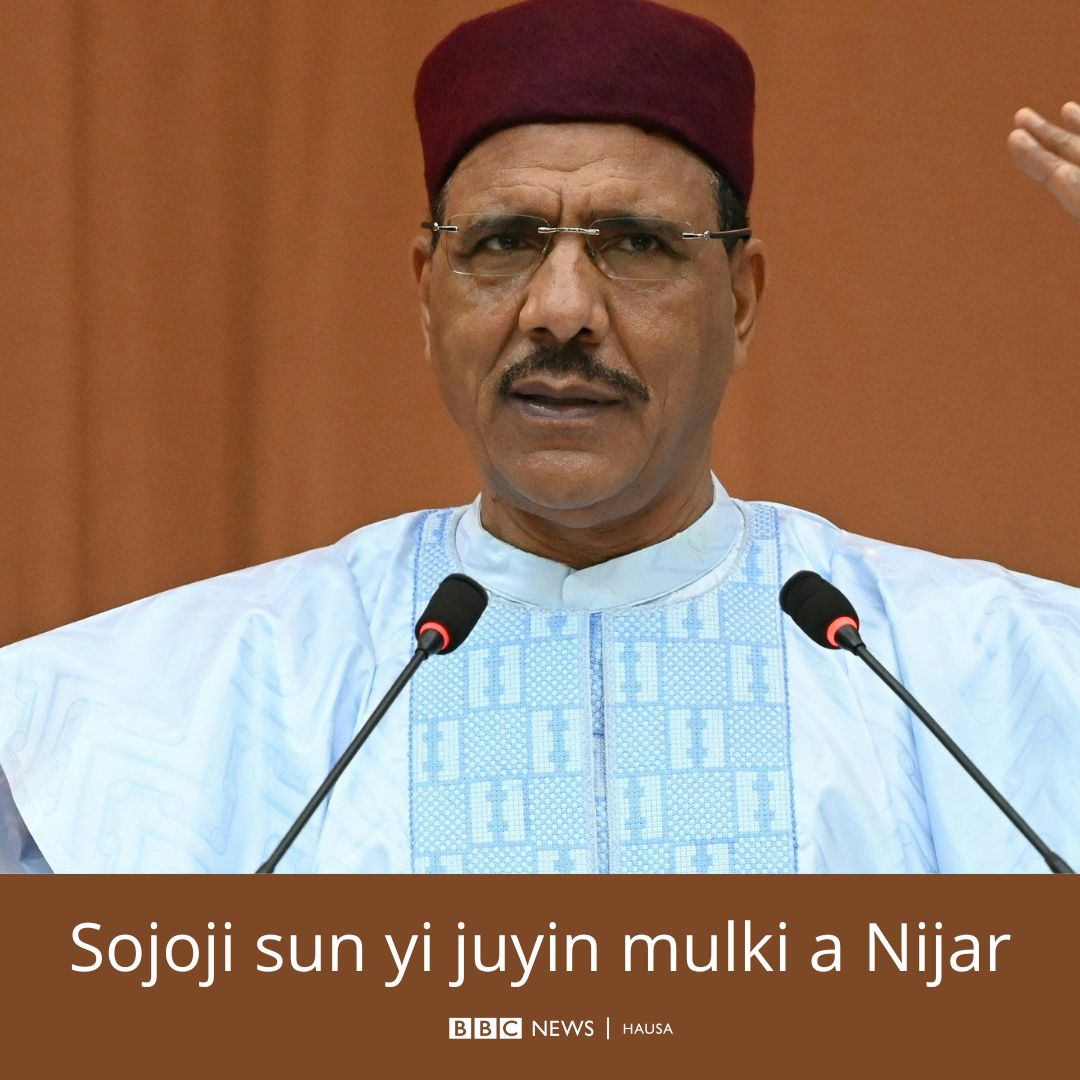 bbchausa's tweet photo. Wasu sojoji ƙalilan ne suka fito gidan talabijin na ƙasar suka tabbatar da juyin mulkin da suka yi, suna cewa saboda halin da Nijar ke ciki na "taɓarɓarewar tsaro da tattalin arziƙi".
https://t.co/Zm0LqvGM55 https://t.co/mdw1bjBIsh