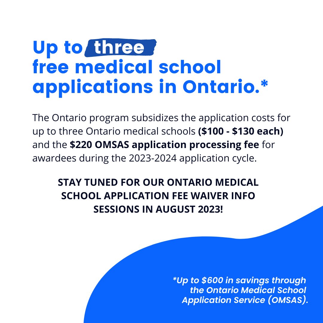PoD_MD's tweet photo. Did you know that you can apply to Ontario medical schools for free using @AFMC_e/@AFMC_f's Ontario Medical School Application Fee Waiver Program?  

Read more below! 

Also stay tuned...we have some info sessions coming up in August 2023! 🤗 https://t.co/5PsDTlIBMp