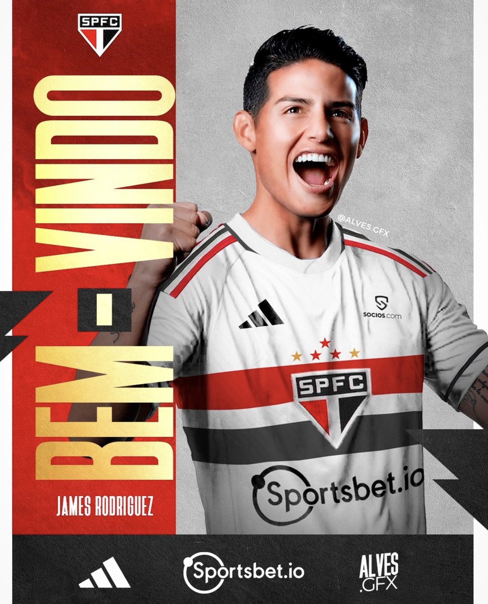 sudanalytics_'s tweet photo. 🤯🇧🇷 JAMES RODRÍGUEZ SERÁ NUEVO REFUERZO DEL SÃO PAULO.

Vía @venecasagrande. https://t.co/mMmZelhv2D