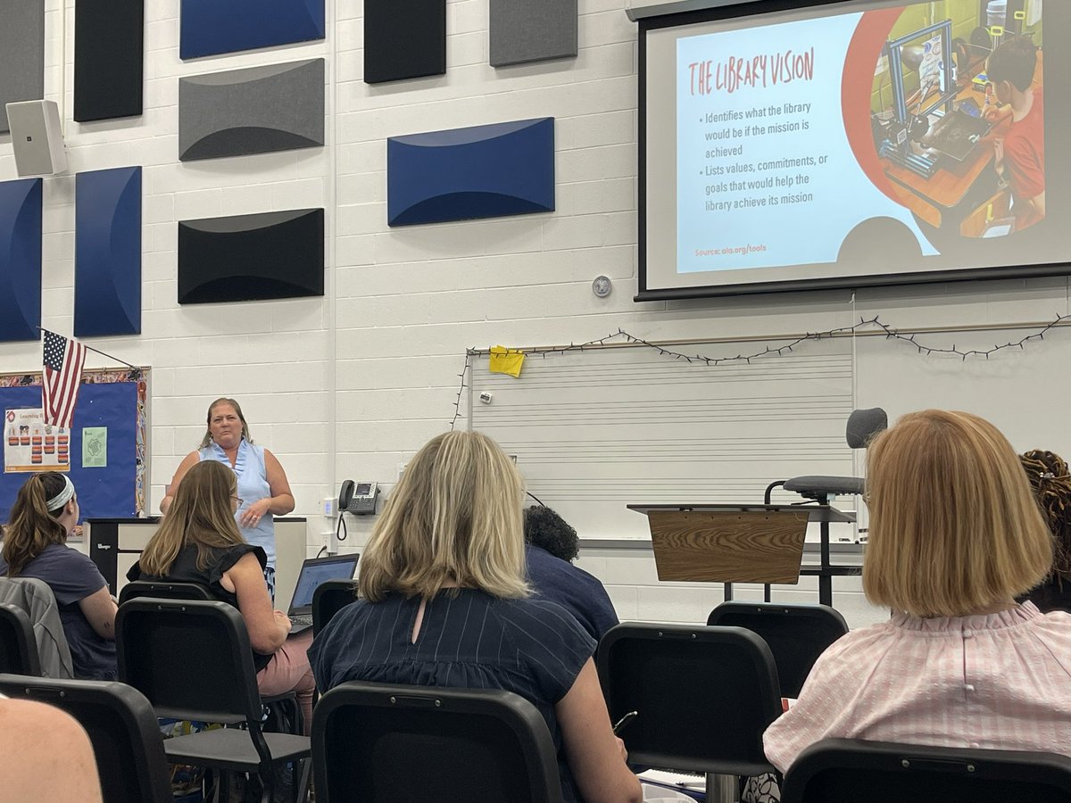 CCALMS's tweet photo. Our #CobbLMS leading professional development for elementary school librarians. #TheBIG6 for research framework & #libraryvision to build a 3-year library programming plan. #CCALMS #FutureReady #SchoolLibrarians #Research https://t.co/OJGefhZMon