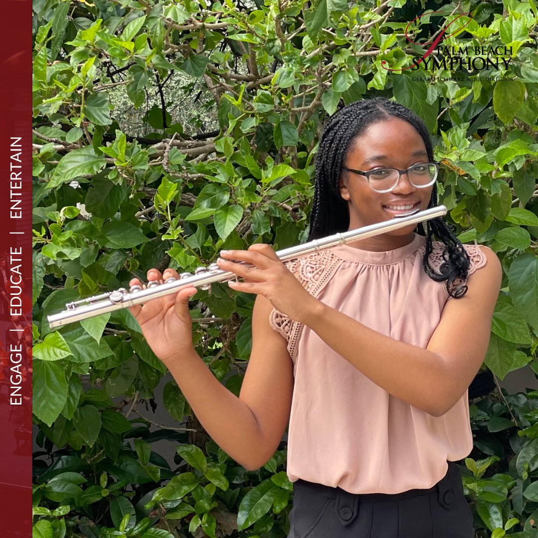 pbsymphony's tweet photo. College freshman Michela Julno was gifted a flute from our Instrument Donation Program. Michela graduated from Glades Central Community High School this year and has just begun her undergraduate studies at Palm Beach State College. We wish Michela great success in college! https://t.co/7KWnh4vxtt