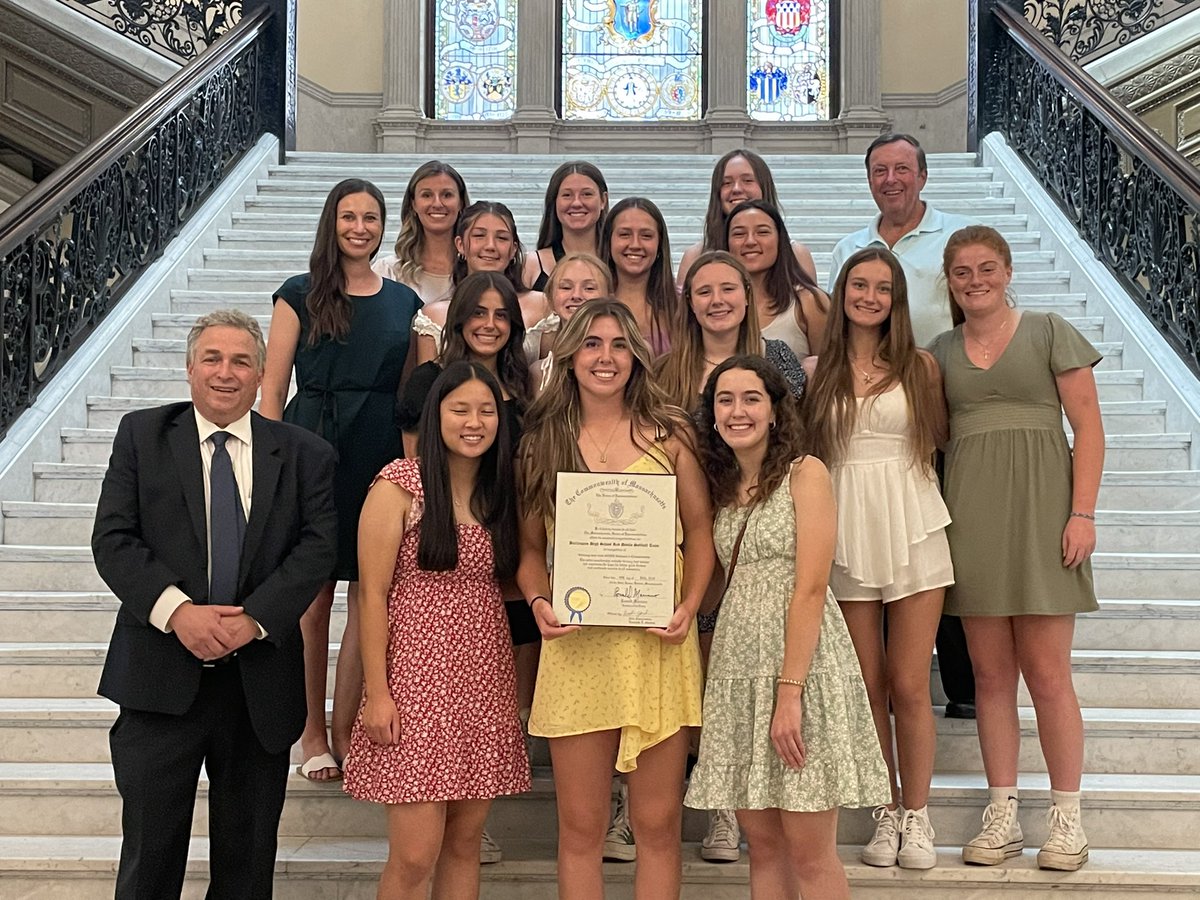 Amazing day with our @MIAA033 D2 champion @BHSdevSoftball team at the @MAStateHouse Great honor to be invited by @RepKenGordon Thank You!!! @ericconti @bhsprincipal