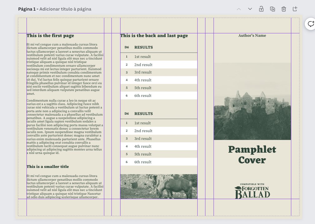 coolwayink's tweet photo. Had no design software and want to join the Forgotten Jam? I got you
Just made a Canva template with the format I use for pamphlets.

Hope it helps :)

👇 https://t.co/LPduiNhfeL