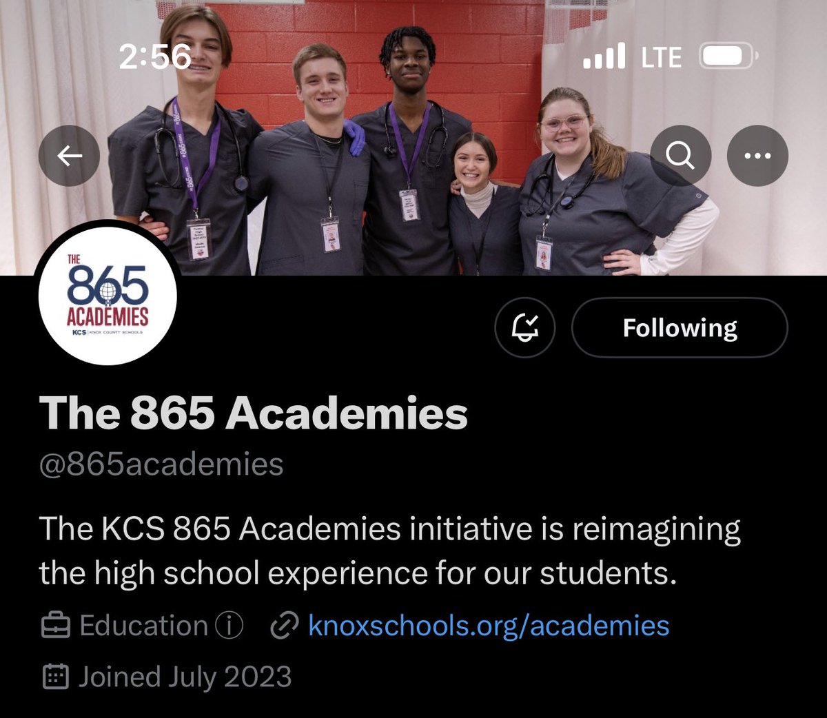 If you haven’t already, make sure to follow <a href="/865academies/">The 865 Academies</a> on Twitter, Facebook, and Instagram for all things academies in <a href="/KnoxSchools/">Knox County Schools</a>.