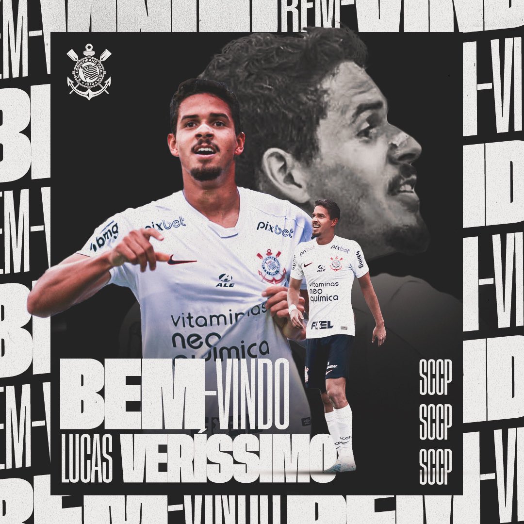 Uma notícia veríssima: 

LUCAS VERÍSSIMO DA SILVA É DO TIMÃO! ⚫⚪

#BemVindoLucasVeríssimo
#VaiCorinthians