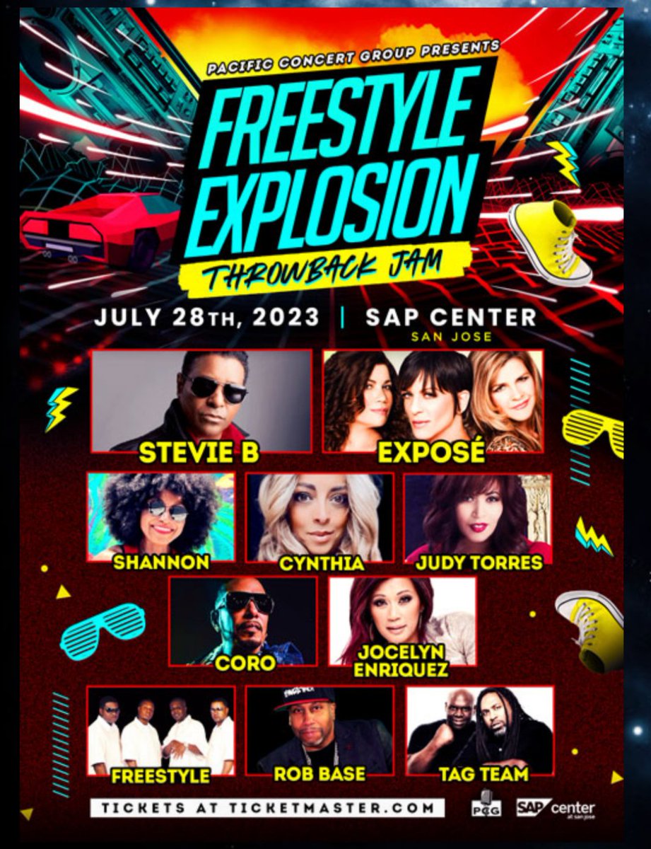 80sFreeStyle's tweet photo. Let's get it San Jose!! 🔥🎤 @steviebmusic @Expose_Online @dreamgirlfans @judytorresmusic @FreestyleCoro @Robbasemusic and more !!! 🎤
#freestyleexplosion
#80sFreestyle
#80smusic https://t.co/EmiKNw5P9W