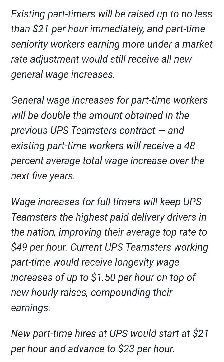 BrJoeBalkis's tweet photo. 7/25 #upsNegotiationsUpdate
On top of that wage increase of $2 a year
On top of that a COLA that keeps up with inflation. Retro pay for former 22.4s
All vehicles purchased starting 8/1 should have AC
Juneteenth a paid holiday!
No forced overtime
We need to #organize the #VoteNo https://t.co/bjpAjFXVd8