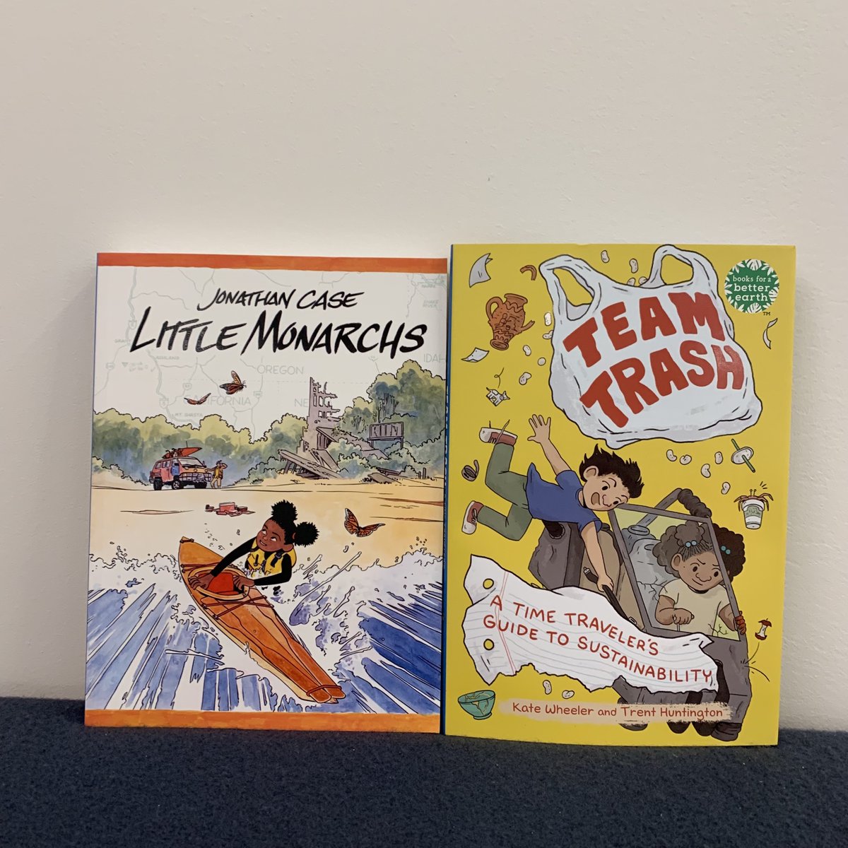 This #MidWeekMiddleGrade, we're featuring TEAM TRASH and LITTLE MONARCHS! These two graphic novels are perfect for eco-conscious middle-grade readers! #mglit @Jonathan_Case ow.ly/aNyX50PjUl8 holidayhouse.com/book/team-tras…