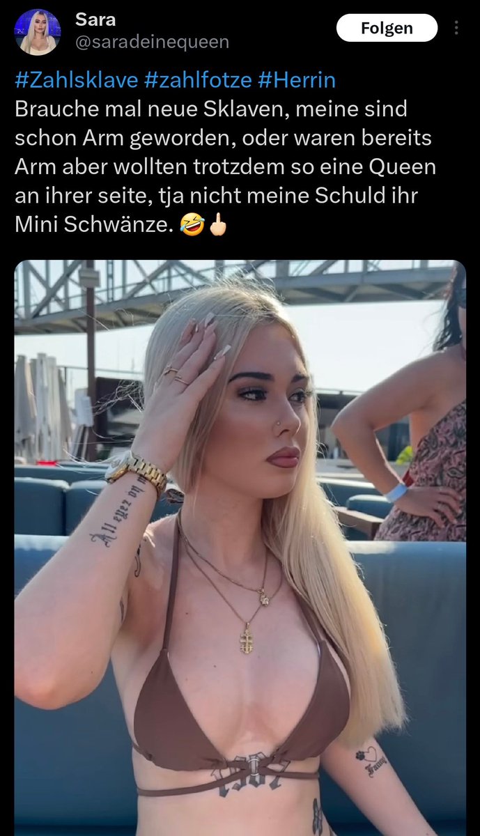 Tom_fakefinder's tweet photo. "Sara" also😂😂😂😂😂

Sehe da keinen Unterschied.

@saradeinequeen ich glaube, du löscht dich besser und hoffst, dass dir das Finanzamt nicht auf die schliche kommt. https://t.co/u2ZMeul9rk
