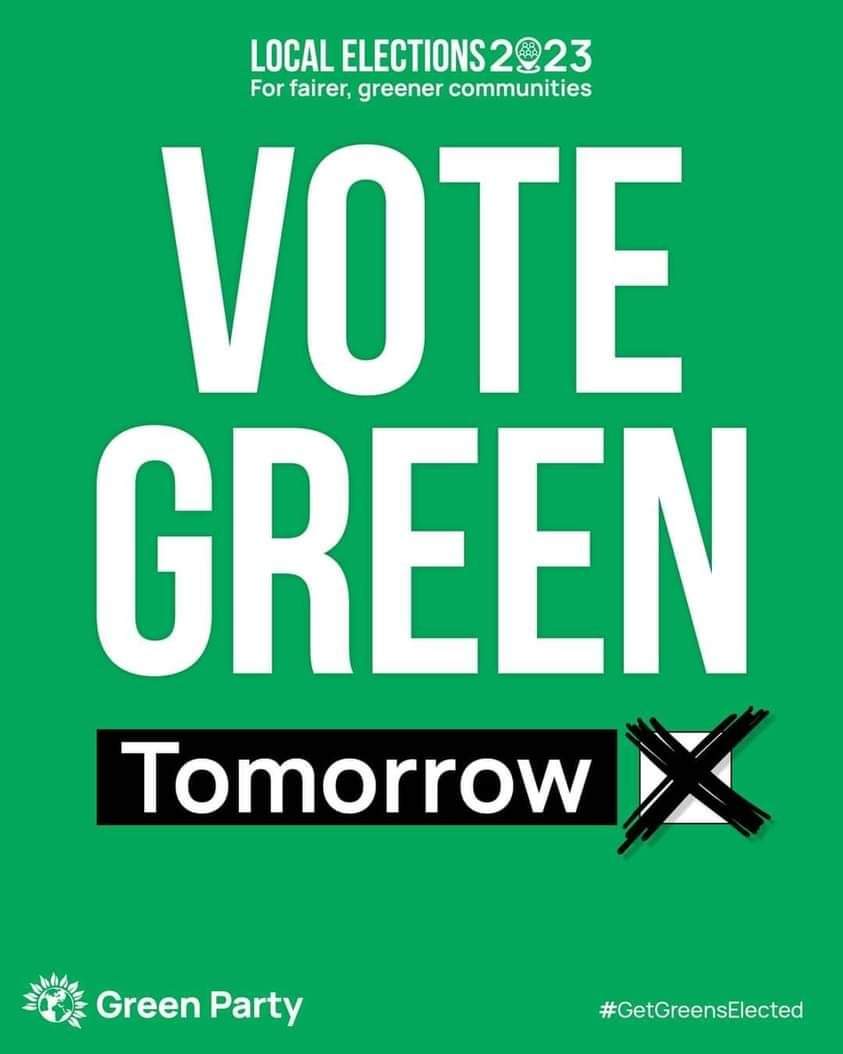 If you live in Heathfield, Mayfield or Five ashes then tomorrow you have the opportunity to vote for real climate action, better public transport, cleaner air and water, genuine local representation and a kinder politics. Vote green tomorrow for fairer, greener communities.