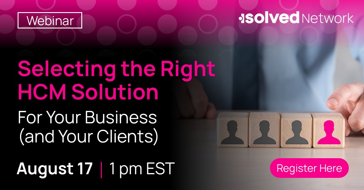 DouglasRSumner's tweet image. If the solution you offer today doesn’t meet their business needs your clients will leave. Learn more about the #HCM platform, people and programs a partnership in the isolved Network offers.  RSVP today: isolved.co/3DkkFbc

#isolvedNetwork #PEO #ASO #ServiceBureaus