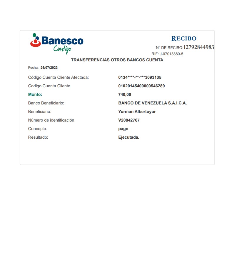 AlexYammine's tweet photo. @Banesco Hoy antes del medio día una persona tuvo acceso a la cuenta bancaria de mi padre. La persona pudo retirar todo el dinero que tenía en el momento en dos transferencias, una de 740 y otra de 600. https://t.co/ZC2q1xn88p