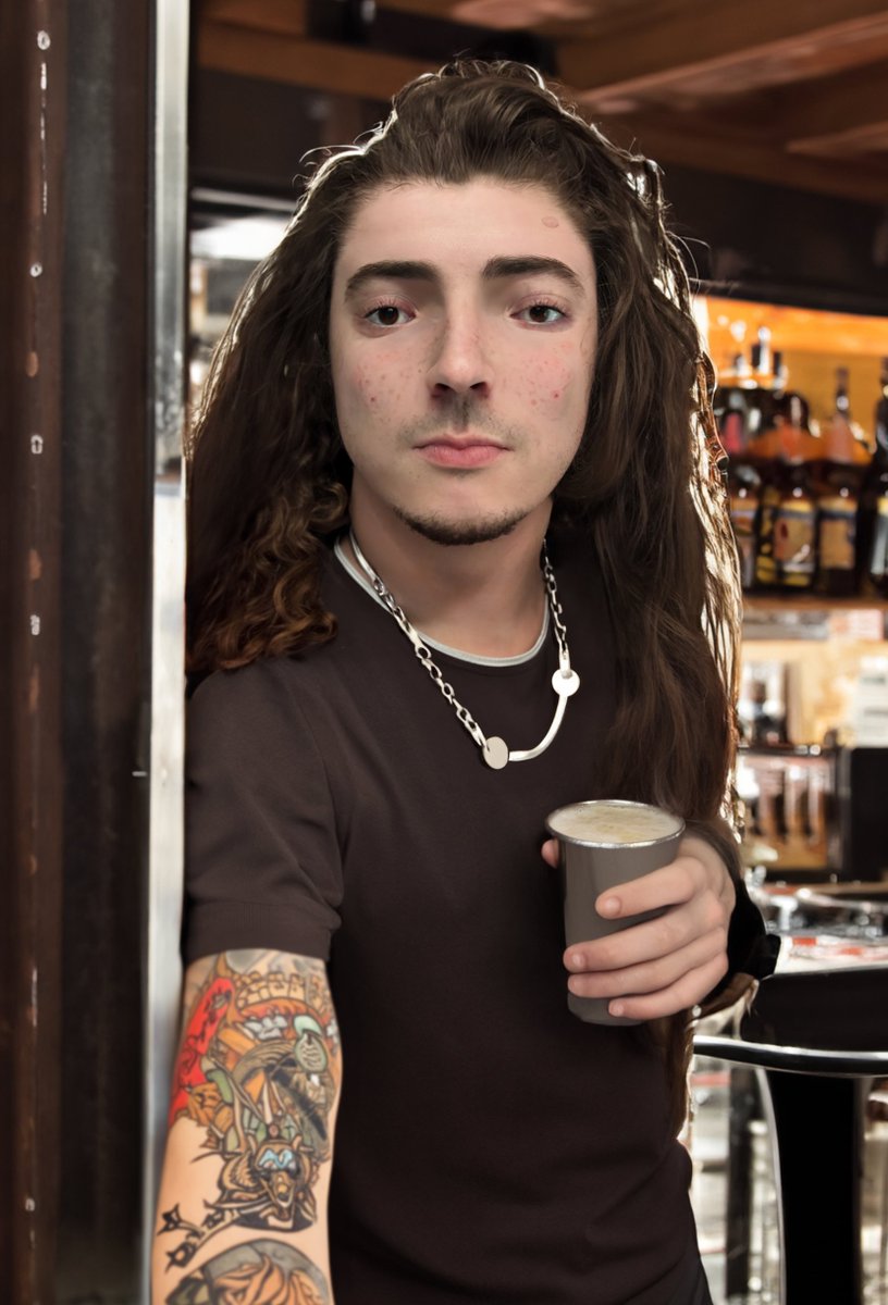 NaterOnAir's tweet photo. I've been using Photoshop's Generative AI to turn photos of myself into total strangers. https://t.co/iBON1tzMCg
