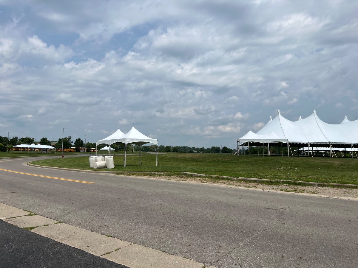 Prep is underway at Pickerington North and Lakeview JH for the 15th annual <a href="/Pelotonia/">Pelotonia</a> next weekend. I’m excited the route goes through Pickerington again! #OneGoal