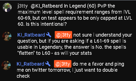 OlCinci's tweet photo. Are lvl 61-69 spells are supposed to be usable at legend
fellow guildmember without twitter asked me to pass this to you on twitter. https://t.co/V1UvKHBhnn