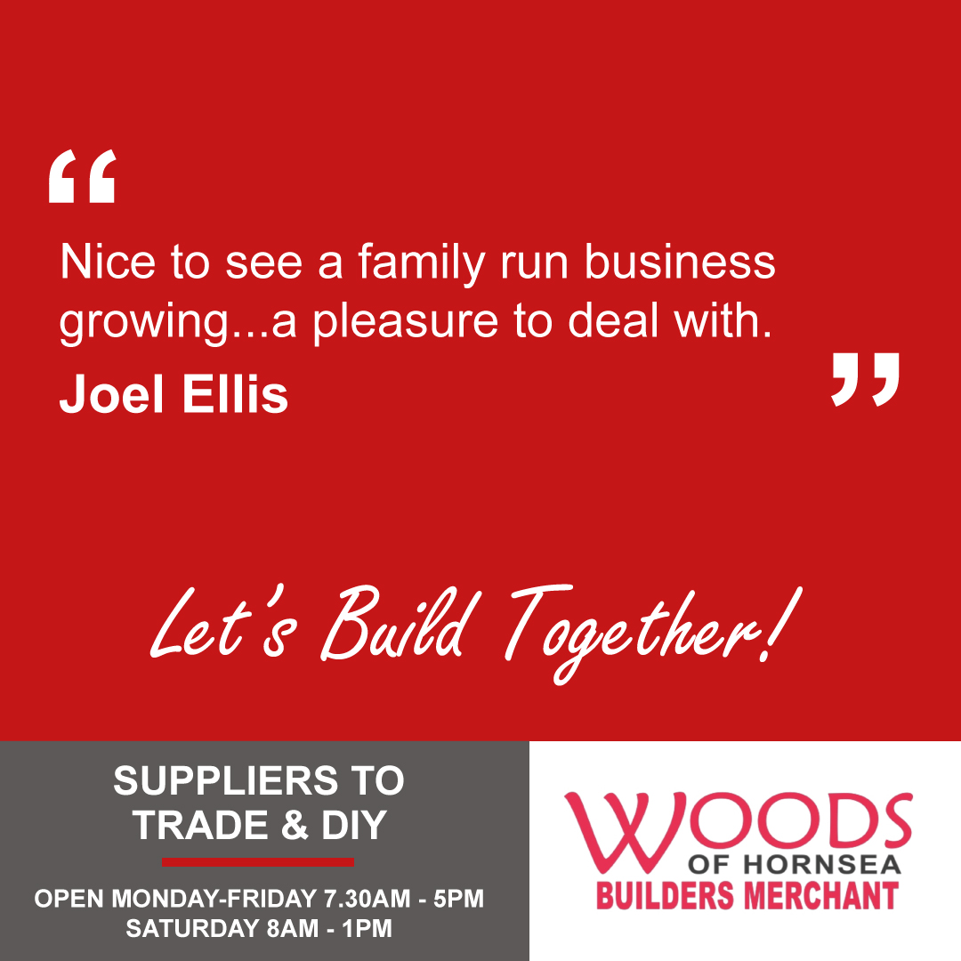 Come and see the difference and let’s build together!
Call us today on 01964 534664 or visit woodsofhornsea.com
#buildermerchant #EastYorkshire