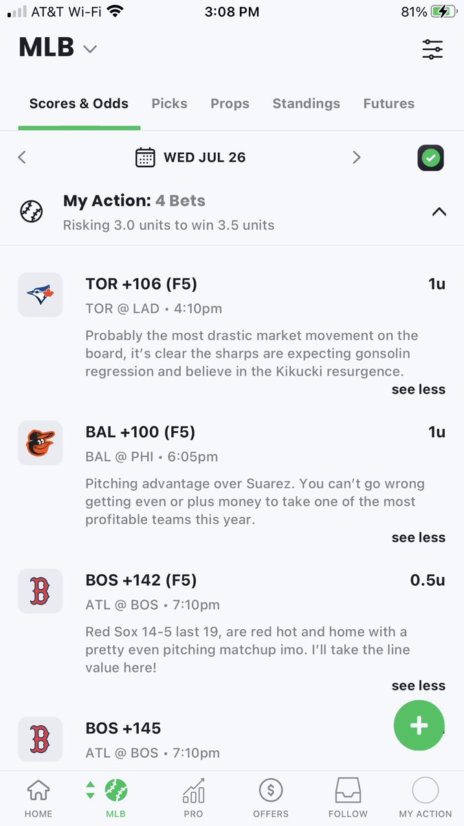 imrob79's tweet image. MLB 07/26

Back to back winning days are how my last few winning streaks began! #GoodSign

BOL if you tail!