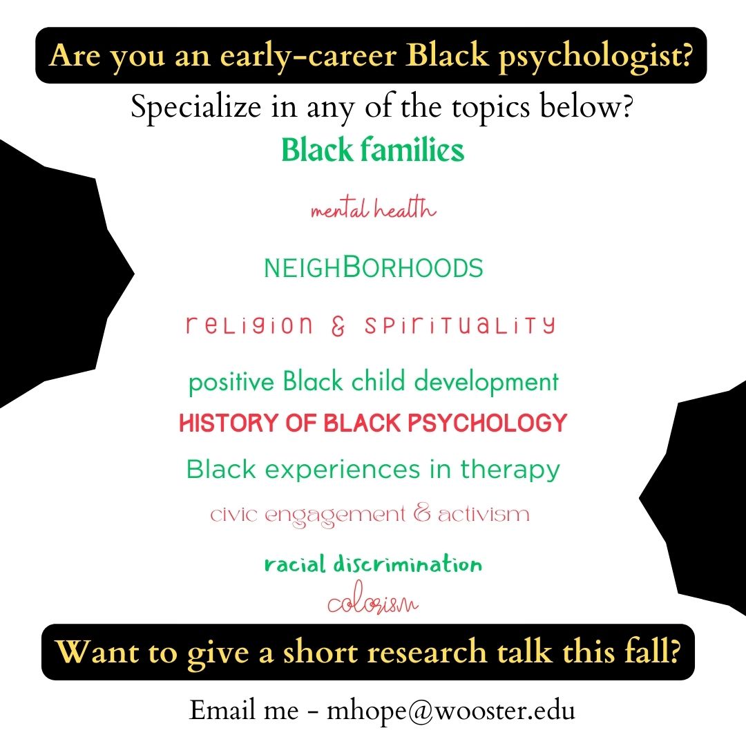 Guest speaker opportunity for job market & early-career folks! Feel free to nominate yourself! Please retweet & share w/ your networks! #BlackInPsych #PsychTwitter #AcademicChatter #blackinneuro