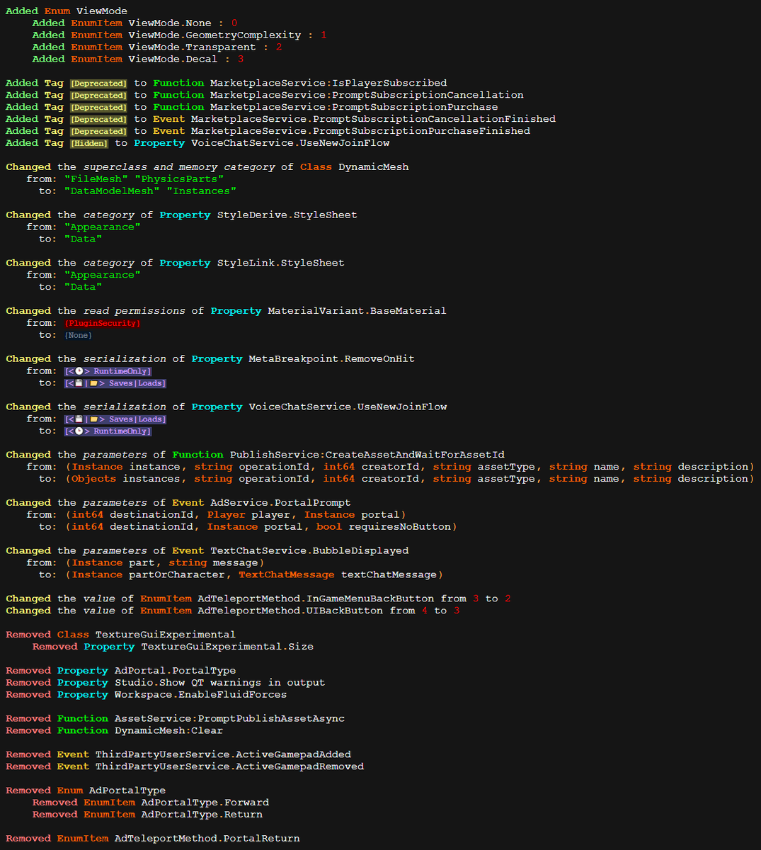 MaximumADHD's tweet photo. This week's API Changes for Roblox v587
#Roblox #RobloxDev 

https://t.co/672oFprav1 https://t.co/RTkCkdc4e9