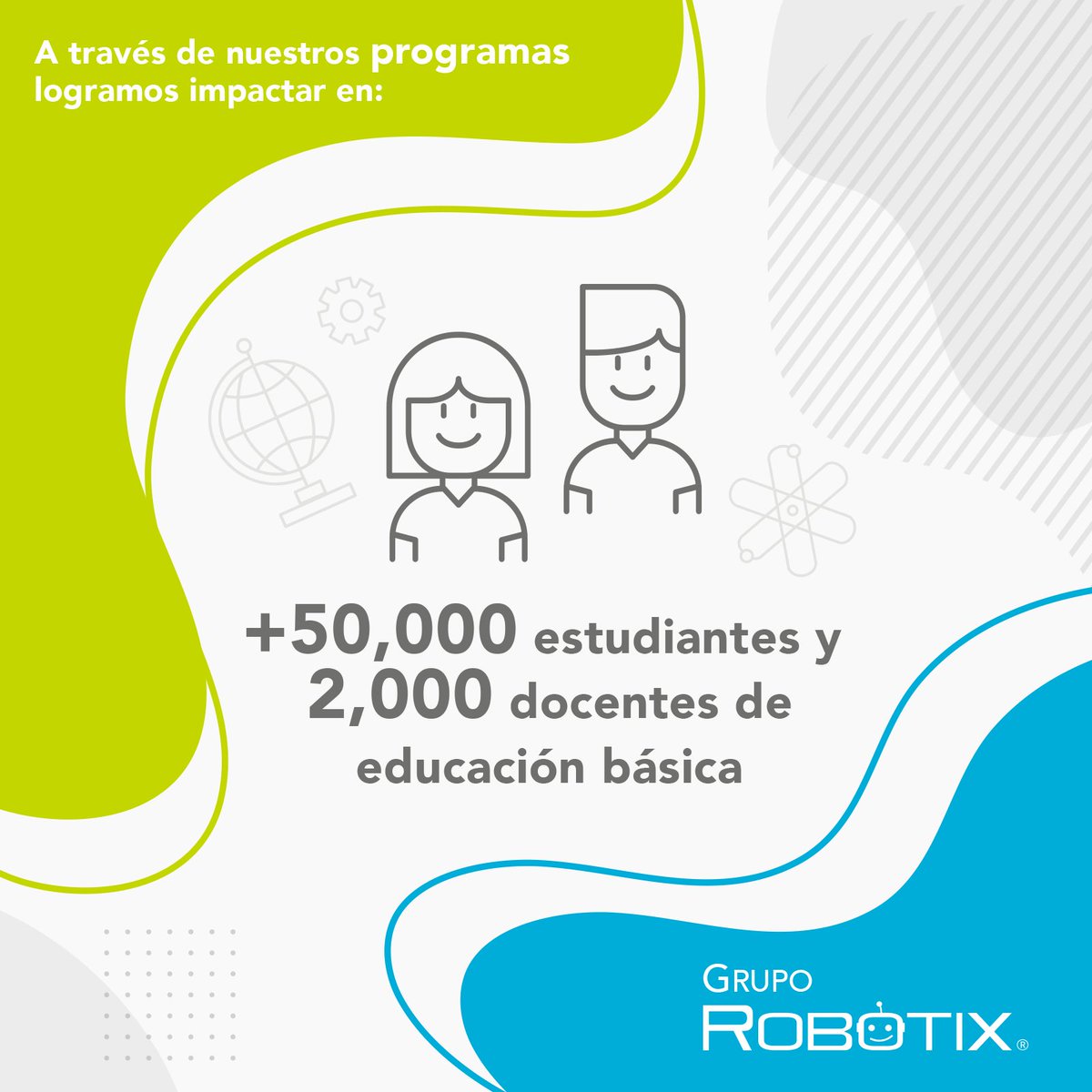 Fund_RobotiX's tweet image. ¡Durante el ciclo escolar 22-23 logramos un gran impacto como Grupo RobotiX! En conjunto con las escuelas, organizaciones, empresas y aliados para seguir impulsando la educación a través del Juego, la Robótica y las STEAM.

@SoyRobotiX @Fund_RobotiX

#SoyRobotiX #FundaciónRobotiX