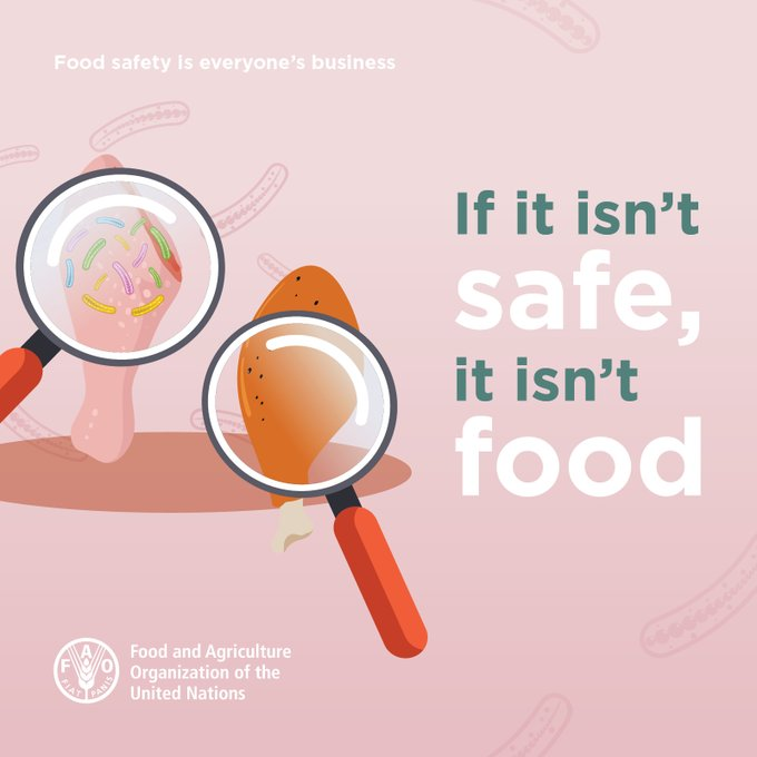 FAOWHOCodex's tweet photo. 📝 | Food is life and a part of our cultures.

👉 But underneath our cultural and dietary preferences and needs, food must be safe. Always.

❌If it isn't safe, it isn't food❌

🍎🍊🥥🥚🍚🍲🌽🍜

#FoodSafety | #Codex https://t.co/BycAw69k5d