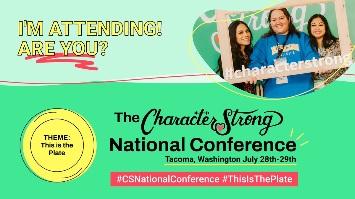 The CharacterStrong National Conference is happening this week! Who is attending with me?!