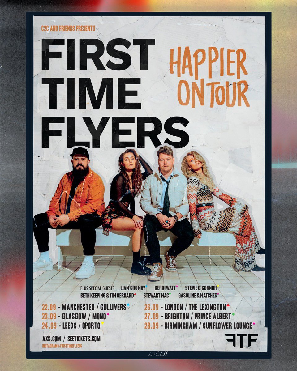 HAPPIER ON TOUR 

MANCHESTER / GLASGOW / LEEDS 
LONDON / BRIGHTON / BIRMINGHAM  

seetickets.com/tour/first-tim…