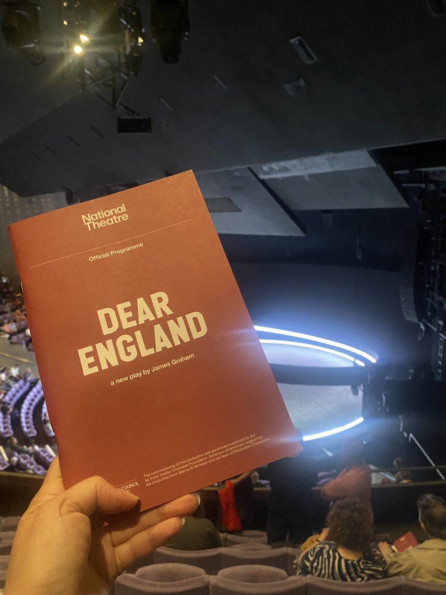 tracy_bowerman's tweet photo. Managed to bag Friday Rush tickets for Dear England at @NationalTheatre with my pops. Blown away by the staging and performances. Lots of laughs, tears and even a Sweet Caroline sing a long 10/10 #sogoodsogood https://t.co/RinSdBw88q