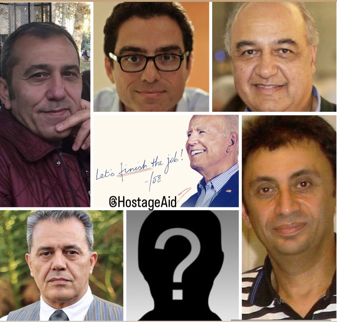 HostageAid's tweet photo. The known US citizens & LPR’s in #Iran are:
Siamak Namazi
Morad Tahbaz
Emad Shargi
Shahab Dalili
Jamshid Sharmahd

@POTUS, if you truly want to #FinishTheJob, no more cherry picking. You MUST bring home ALL known & unknown US nationals from Iran. #DoNotLeaveAnyoneBehind or prolong the suffering of any family!

#BringThemAllHome

@SecBlinken @StateSPEHA @JakeSullivan46 @WhiteHouse @StateDept @brett_mcgurk @GazelleSharmahd @Shahab_Dalili @JenniferWexton @RepWexton @FreeMorad1 @FreeTheNamazis @NedaSharghi @FMofOman @badralbusaidi