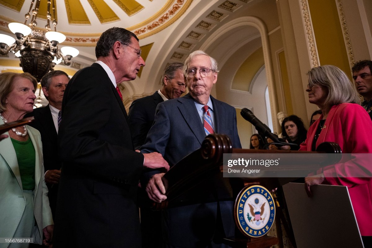 Getty Images News (@gettyimagesnews) on Twitter photo Sen. John Barrasso reaches out to help Senate Minority Leader #MitchMcConnell after McConnell suddenly froze and stopped talking during a news conference at the U.S. Capitol. McConnell was escorted back to his office but later returned and answered questions 📷️: <a href="/drewangerer/">Drew Angerer</a> Sen. John Barrasso reaches out to help Senate Minority Leader #MitchMcConnell after McConnell suddenly froze and stopped talking during a news conference at the U.S. Capitol. McConnell was escorted back to his office but later returned and answered questions 📷️: <a href="/drewangerer/">Drew Angerer</a>