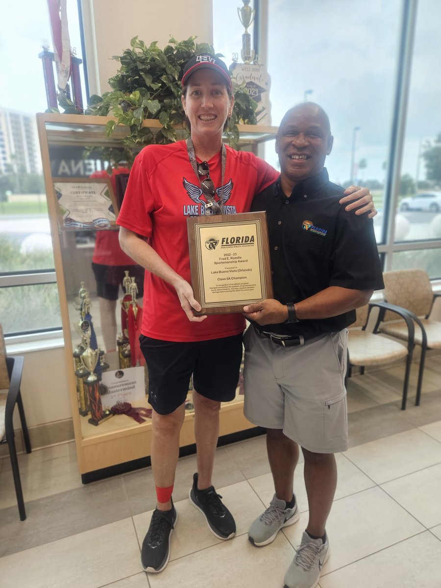 Congratulations Lake Buena Vista High School and Coach Bradley on winning the FHSAA Fred Rozelle Sportsmanship Award for Class 5A.