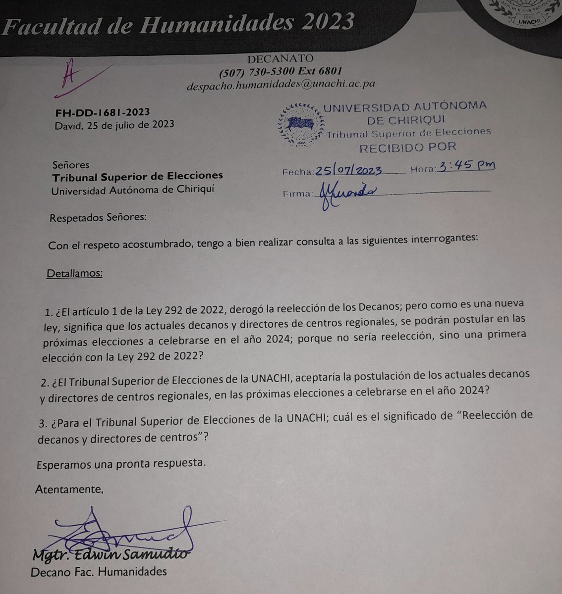 Edwinsamudio02's tweet photo. Consulta al TSE de la UNACHI https://t.co/rAnz49o8fU