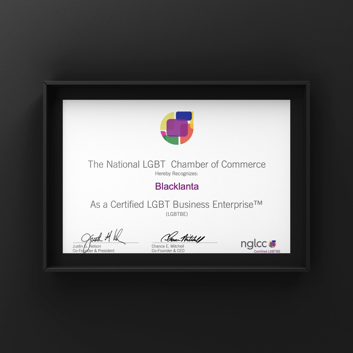 blacklanta's tweet photo. Today, we celebrate becoming an official LGBTQ+ certified business through the National LGBT Chamber of Commerce! 

We are super excited for this opportunity!

 @OutGeorgia  @NGLCC https://t.co/Hzu6ndOurH