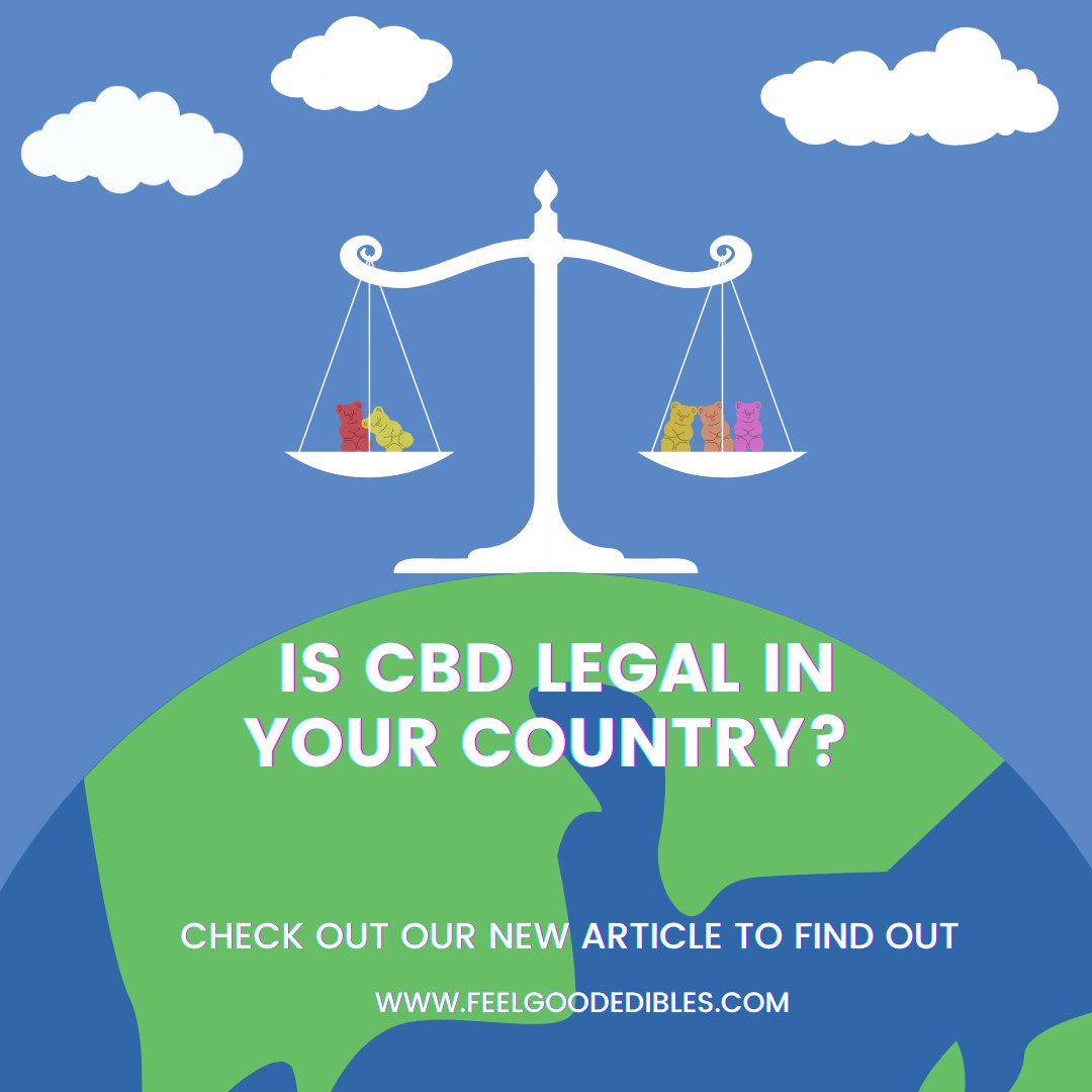 Want to know where CBD is legal? Check out our blog for more information!🌈☁️  feelgoodedibles.com/countries-wher…          #cbd #feelgood #legal #usa #dailydose #organic