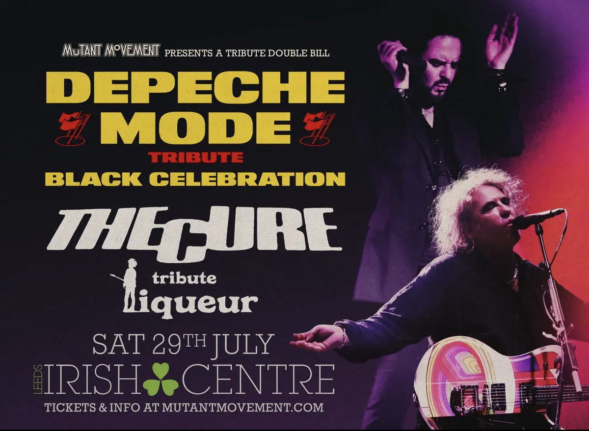 Not long until our long awaited return to Leeds in a double header with the brilliant <a href="/liqueurband/">liqueur - Cure Tribute</a> we can't wait. Have you got your tickets yet? #DepecheMode #livemusic