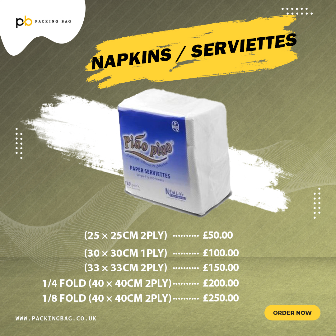 packing_bag's tweet image. Napkins / Serviettes
.
#Napkins
#Serviettes
#TableEssentials
#PartyPlanners
#EcoFriendlyNapkins
#DisposableNapkins
#DiningDecor
#TableSettingIdeas
#EntertainingMadeEasy
#cleanupsolutions