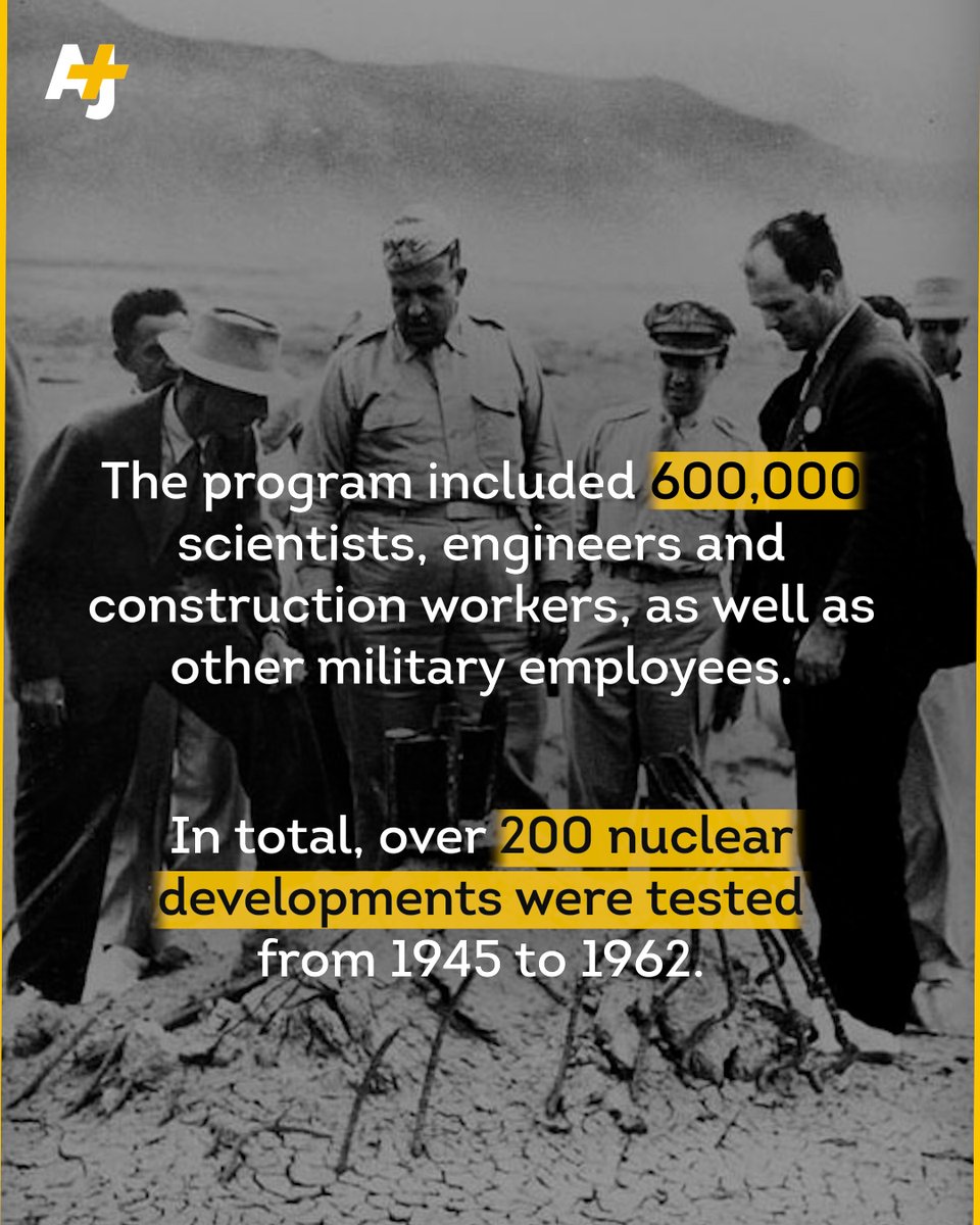 ajplus's tweet photo. #Oppenheimer opened in theaters this weekend, but much less talked about are the health impacts “the father of the atomic bomb” brought to marginalized communities. https://t.co/dKJhxabnij