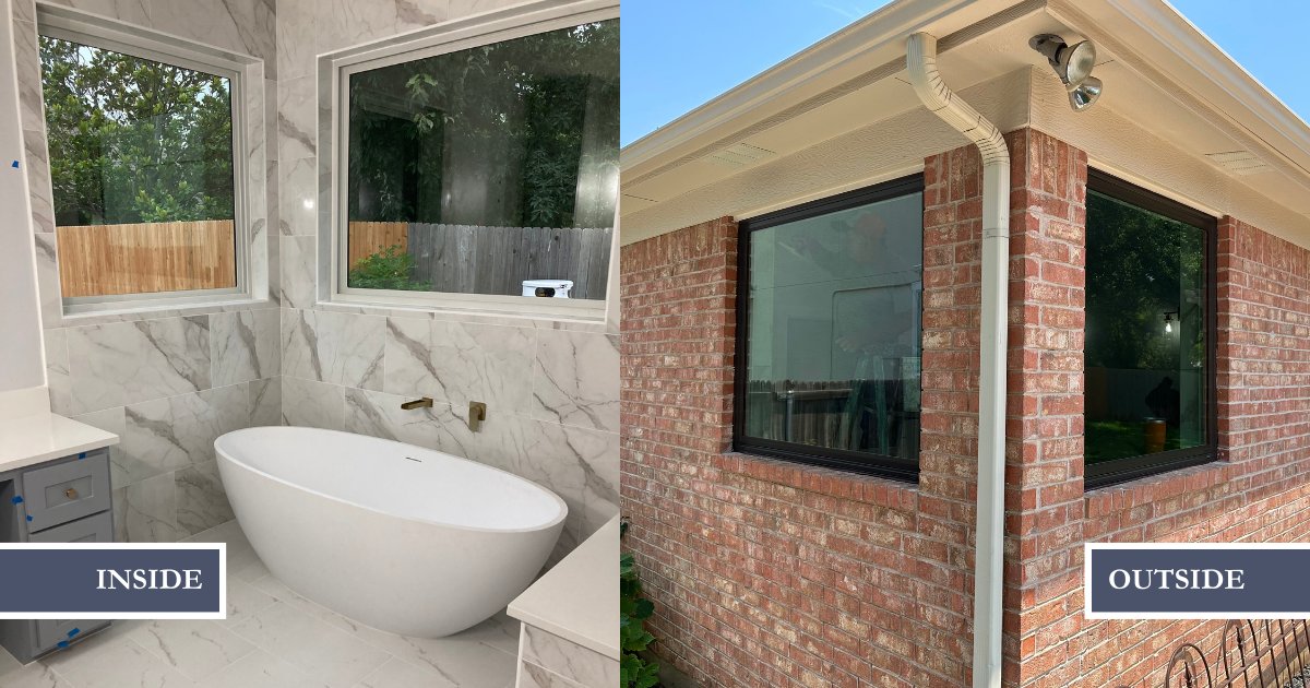 LegacyExtATX's tweet image. This   client wanted the window frame to be white on the inside and black outside.   Yep, we can do that!