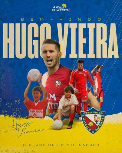 CabineSport's tweet photo. Hugo Vieira, avançado que representou Benfica, Braga e Gil Vicente, regressou ao Santa Maria, o seu clube na formação, e vai jogar na distrital de Braga. https://t.co/O0NZYjjUxl