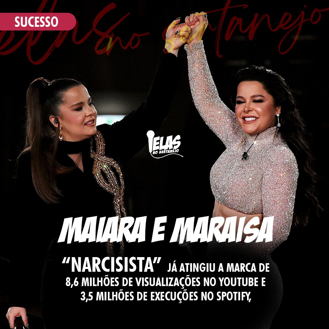 “NARCISISTA” já atingiu a marca de 
8,6 milhões de visualizações no Youtube e 3,5 milhões de execuções no Spotify, a nova música de trabalho da dupla tem ganhado o público rapidamente e promete ser mais um  grande sucesso das irmãs no mercado sertanejo.